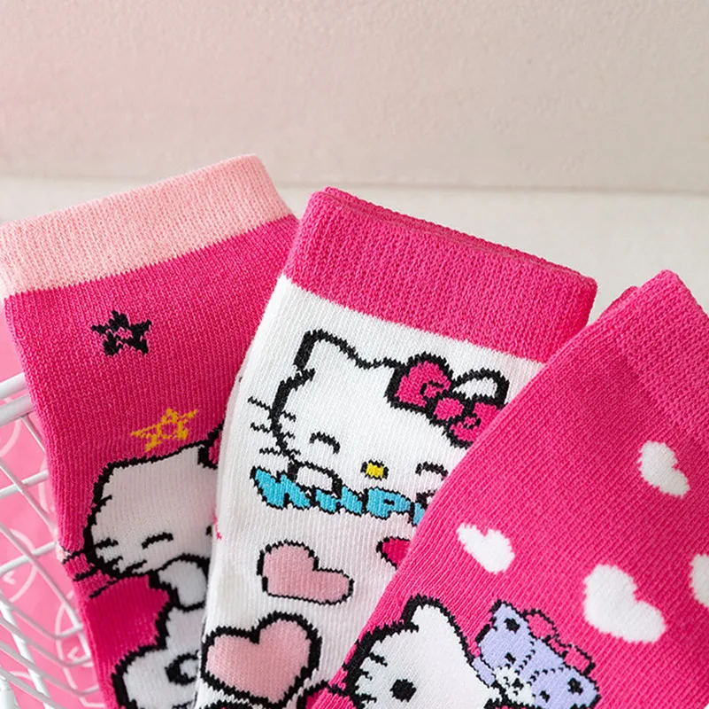 Детские носки Sanrio Kuromi My Melody Hello Kitty весна-лето детские для девочек