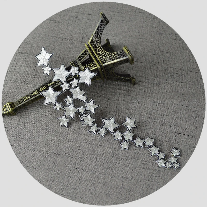 

MAXSIN FUN Long Strip Star Embroidery Sticker Lovely Cartoon Patch Iron On Clothes Dress Decorative Appliques