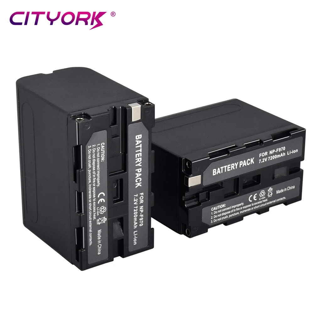 CITYORK 7200mAh NP-F980 NPF960 Аккумулятор для камеры + ЖК USB зарядное устройство Sony NP-F970 HVR-HD1000