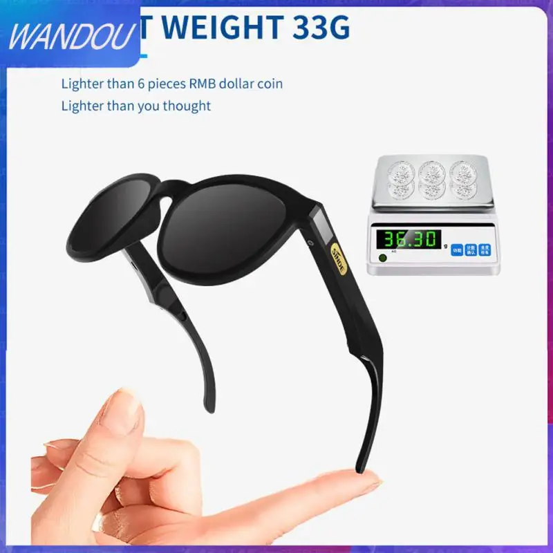 

Touch Control Intelligent Music Headset Low Power Consumption Wireless Smart Glasses Bone Conduction 2 In 1 Sweat Proof Headset