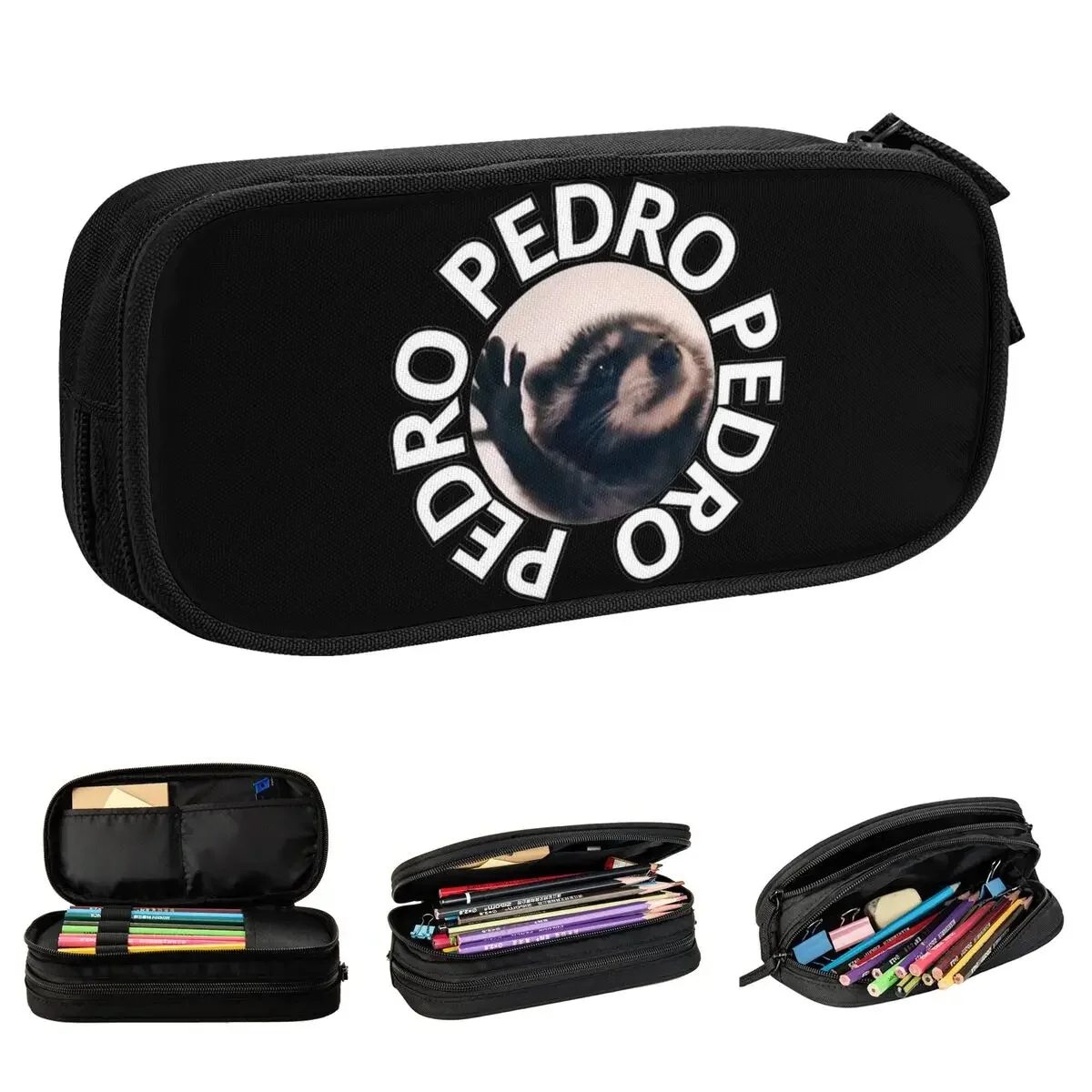 Пеналы для карандашей с мемом Педро енота креативные сумки вместительные