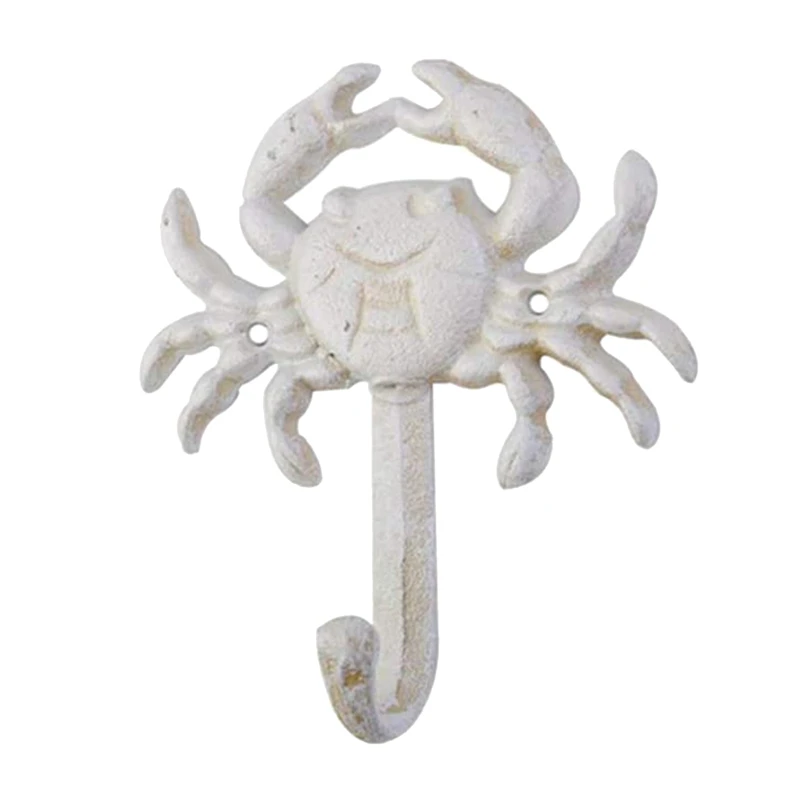 

LBER Cast Iron Decorative Wall Hooks Coats Aprons Hats Towels Hooks Beach Ocean Theme Chic Metal Hooks