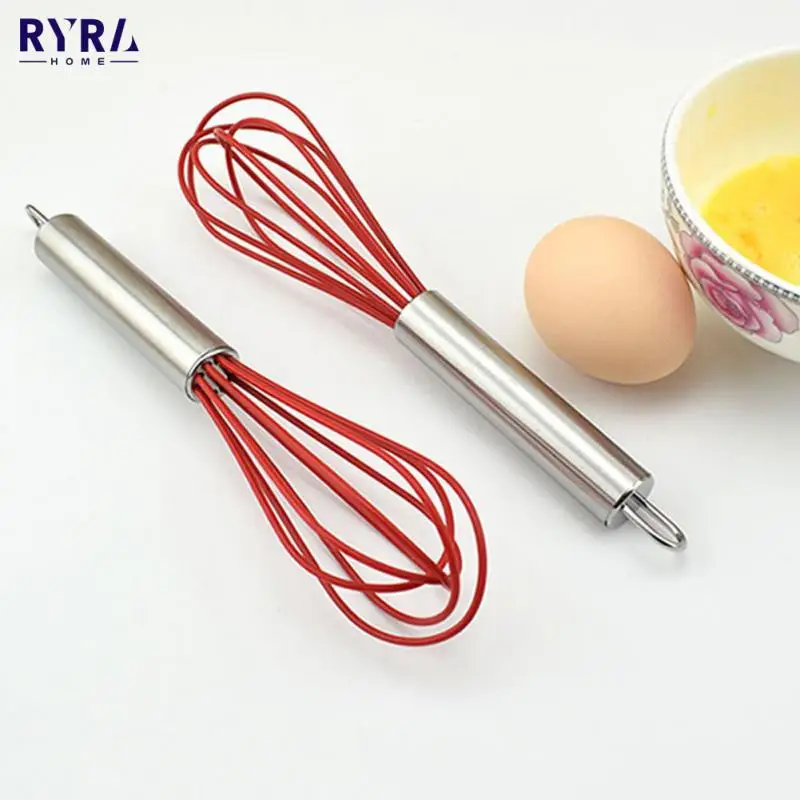 

Силиконовый ручной венчик для взбивания яиц, воздушный шар, проволочный венчик, нескользящий, легко чистить, Миксер для смешивания яиц, инст...