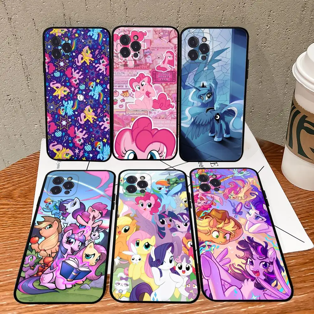 

Animation M-My L-Little Ponys Phone Case For iPhone 15 14 11 12 13 Mini Pro XS Max Cover 6 7 8 Plus X XR SE 2020 Funda Shell