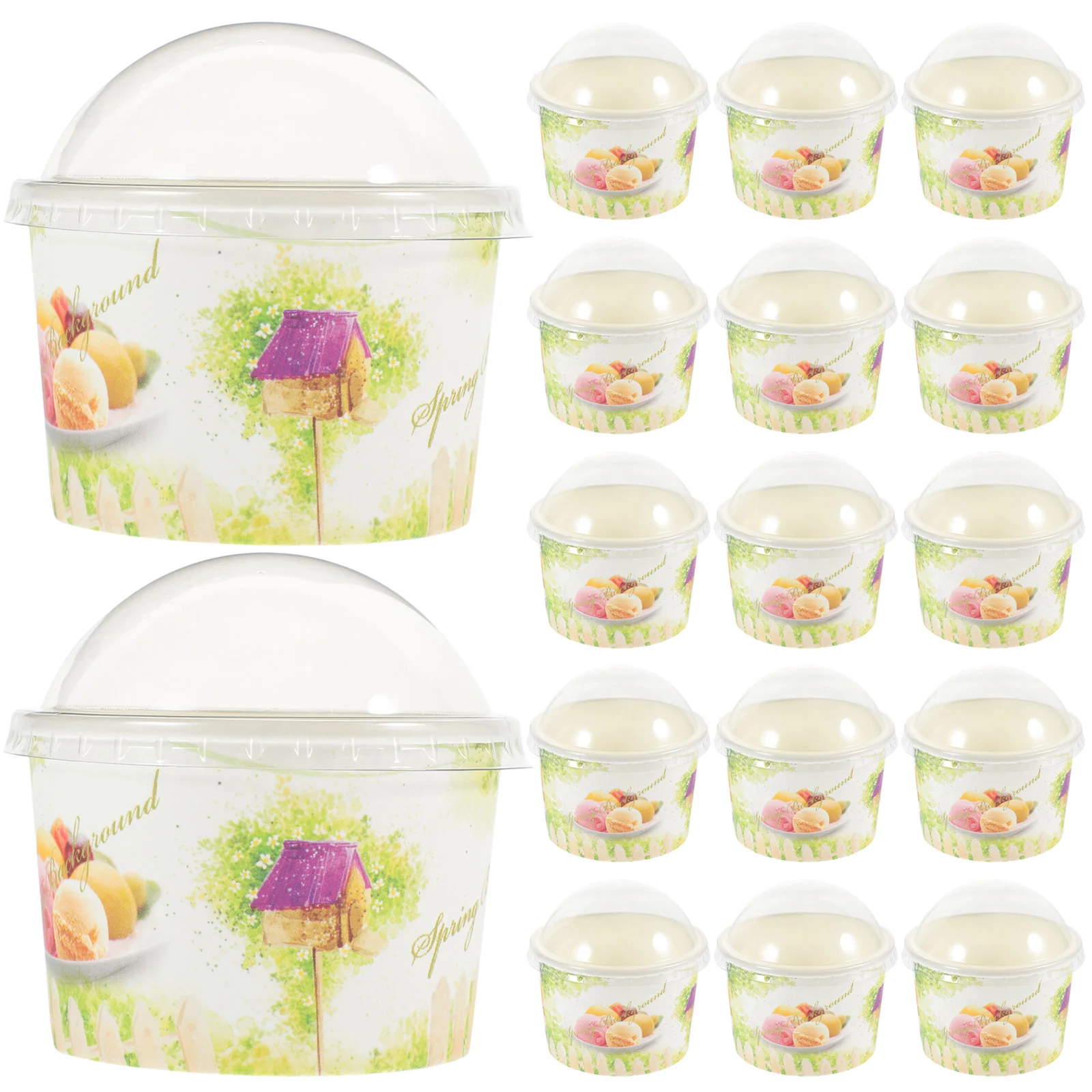 50 комплектов чашек для торта десертная чаша чашки мороженого мини-контейнеры