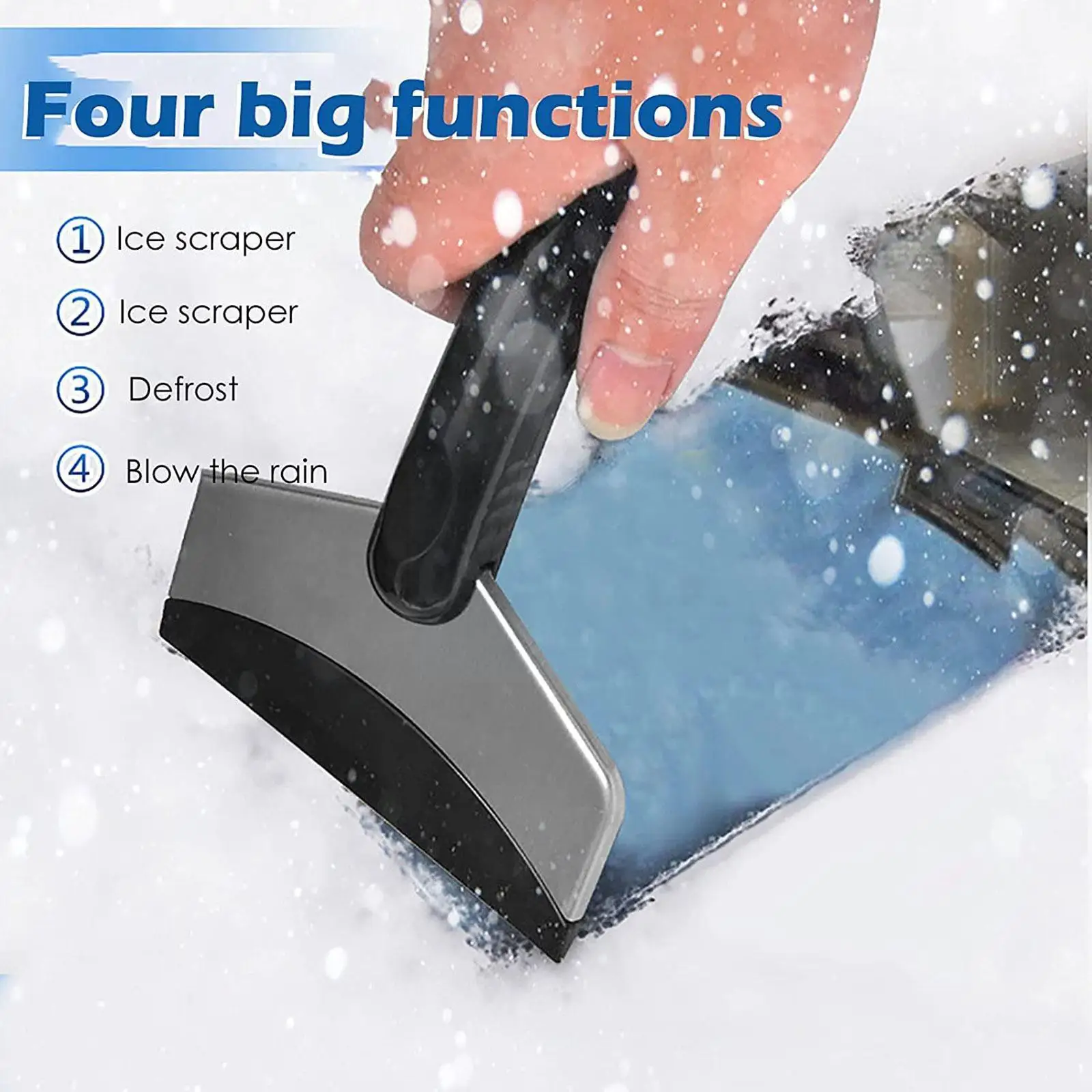 

Steel Car Ice Scraper Windshield Ice Breaker Clean Brush Glass Quick Multifunctional Shovel Winter Window O7d7
