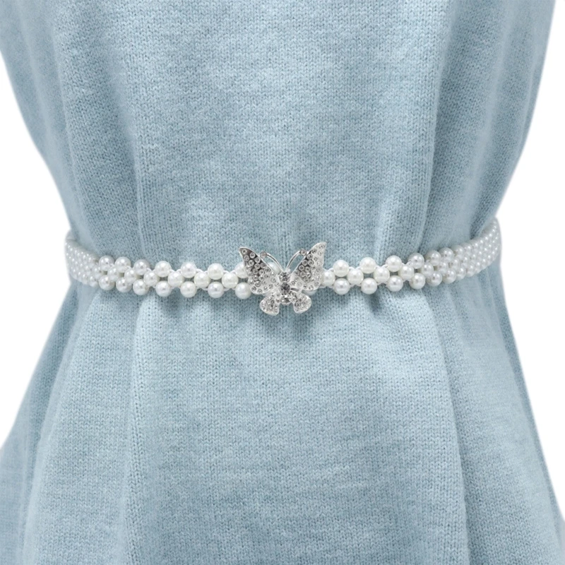 

Pearl Bead Belt Butterfly Dress Decorative Belt Dress Waistband Fashion Belts Wedding Dress Belts Bridesmaids Belts DXAA