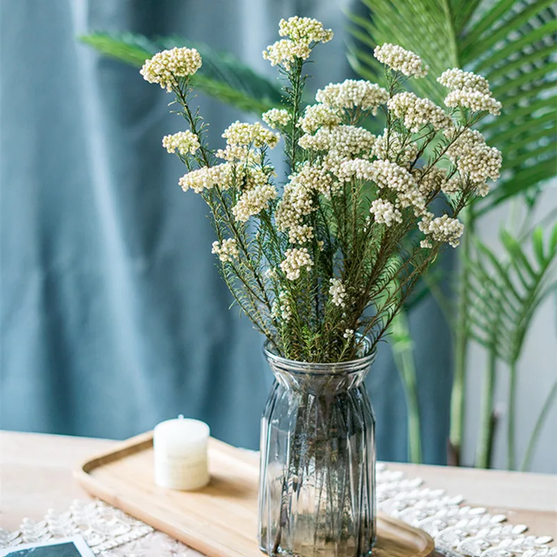 Натуральные сушеные рисовые цветы букет из проса самодельные свечи смолы