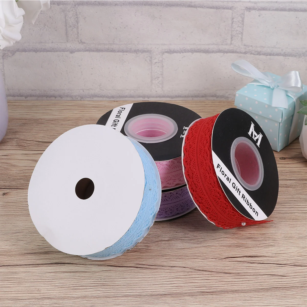 

Ribbon Lace Trim Ribbons Crafts Glitter Roll Decoration Packing Wedding Edging Fabric Satin Floral Vintage Flowersbow Hair