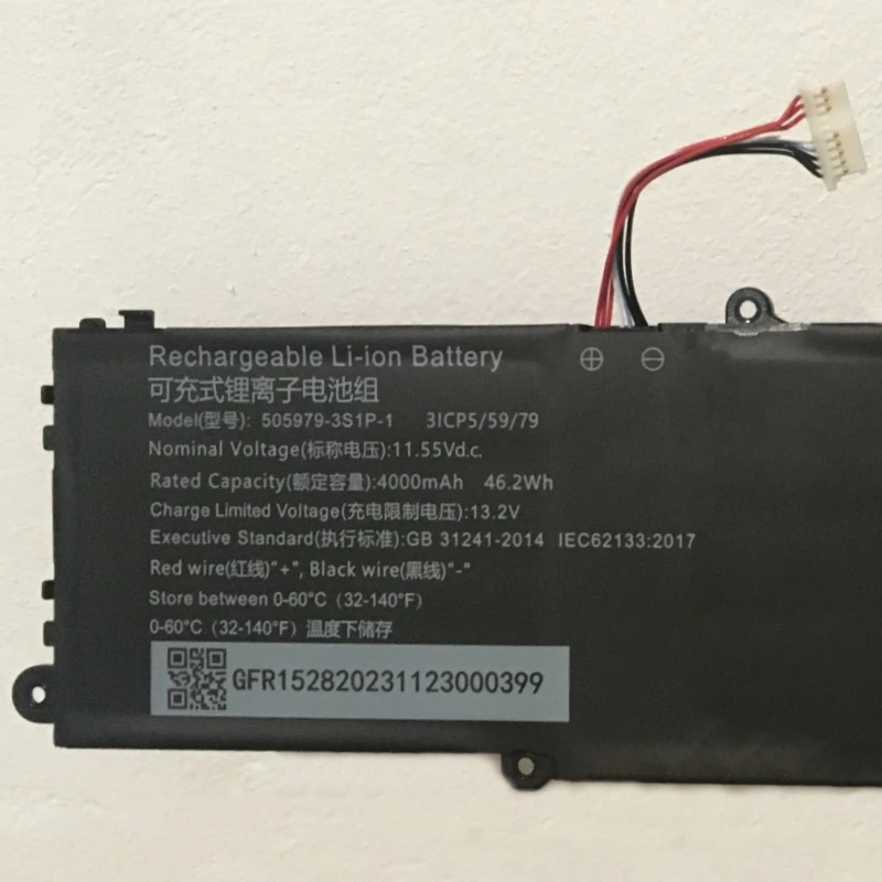 Новый 505979 -3S1P-1 11 55 В 46 2 Втч 4000 мАч Сменный аккумулятор для ноутбука Chuwi CoreBooK X CWI570 X4