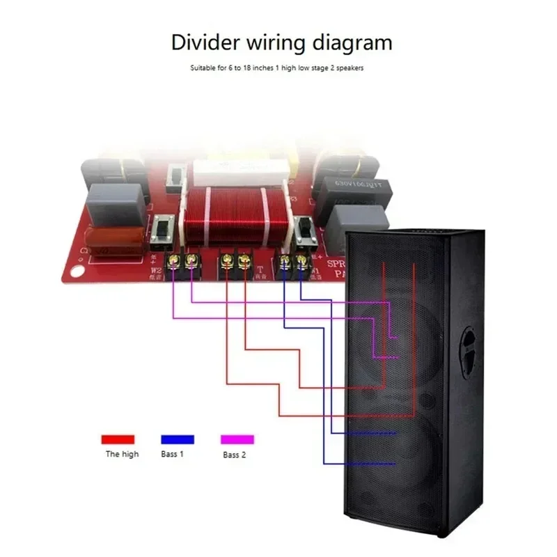 Высоко-низкий 3-полосный делитель частоты Делитель точки Динамик сценический
