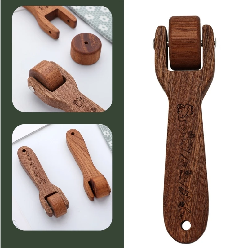 Деревянный прижимной роликовый инструмент для шитья лоскутных обоев с принтом