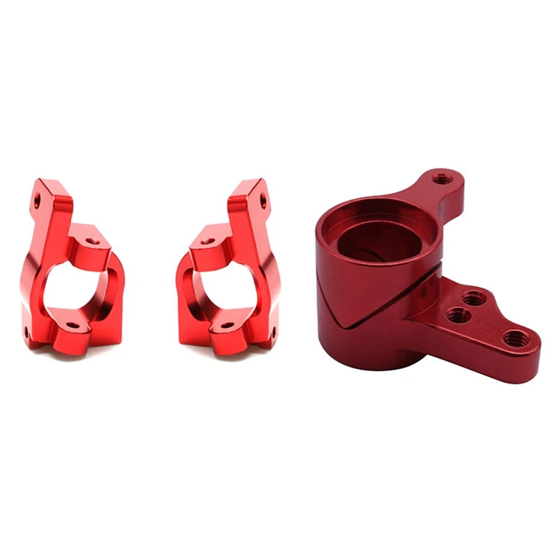 

2 PCS Front C HUB Carrier Base C Alloy Aluminum & 1 Set Steering Servo Saver Complete Steering Clutch Assembly