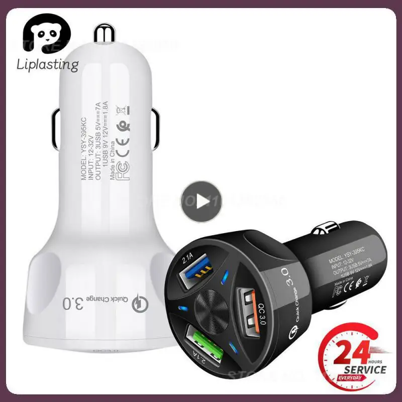 

Автомобильное зарядное устройство Mini QC3.0 3 USB, автомобильное зарядное устройство, быстрое зарядное устройство для Iphone, Samsung, Huawei, автомобильные аксессуары