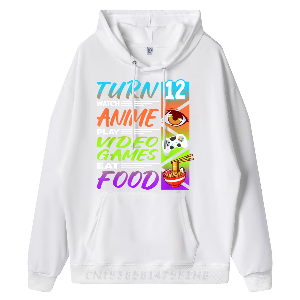 12th Birthday I Gamer 90s Kawaii Ramen Noodles Мужская одежда больших размеров с капюшоном