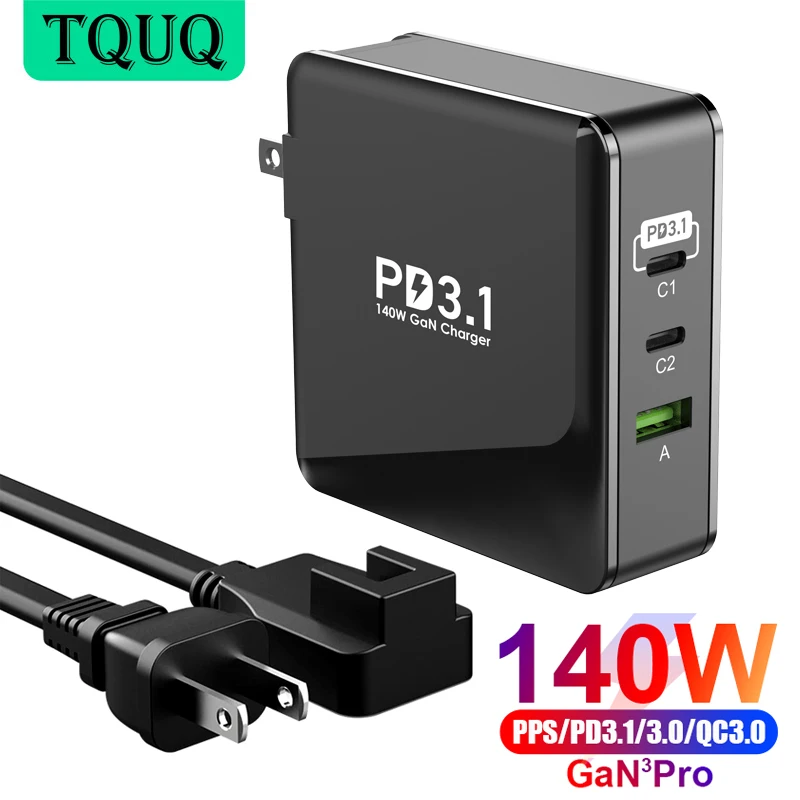 Портативный 4-портовый адаптер питания GaN 200 Вт USB C, PD100W QC 4,0 + супербыстрая зарядка 2,0, зарядное устройство для телефона для iPhone/MacBook/Galaxy S20
