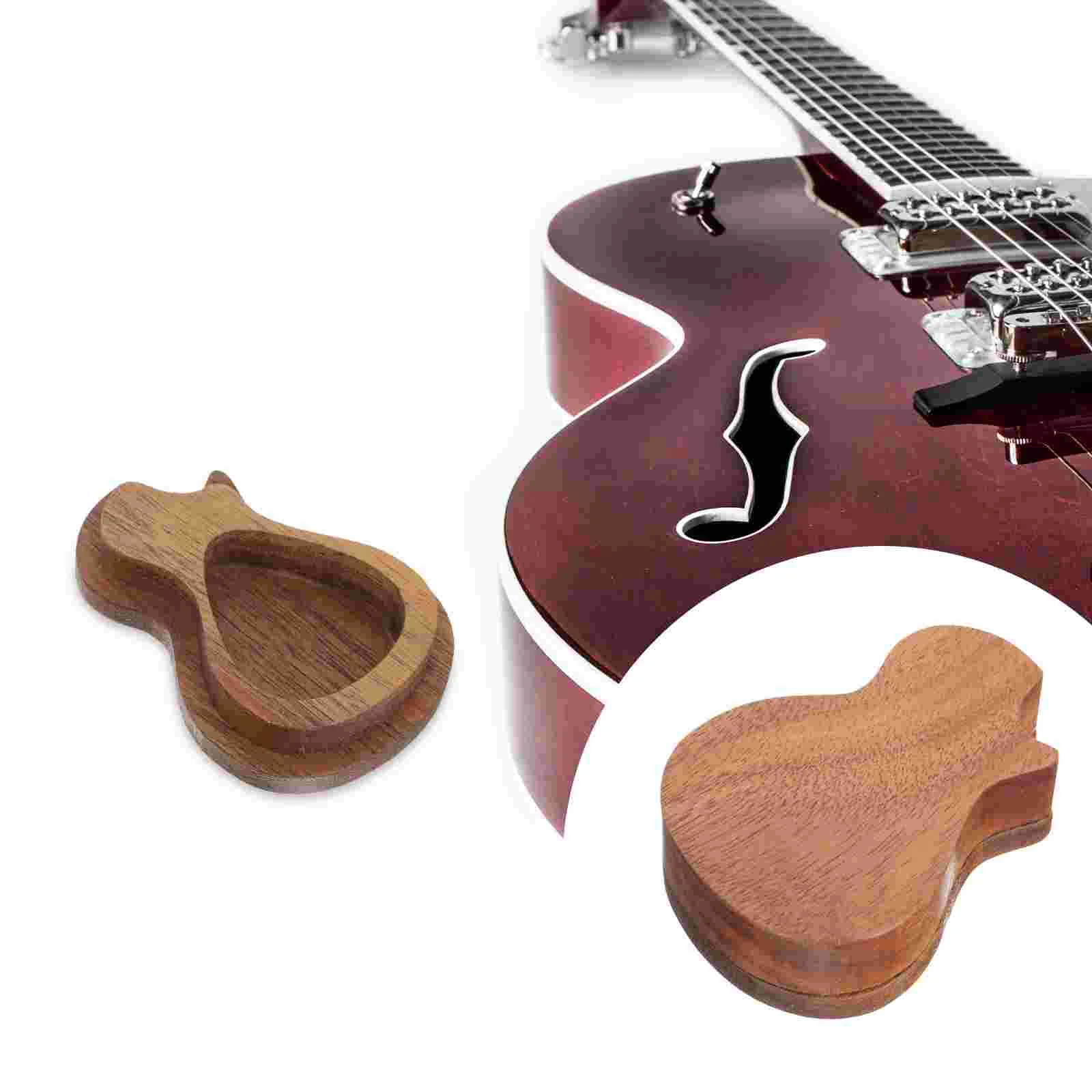 

Wooden Guitar Pick Case Practical Guitar Pick Base Ukulele Plectrum Box