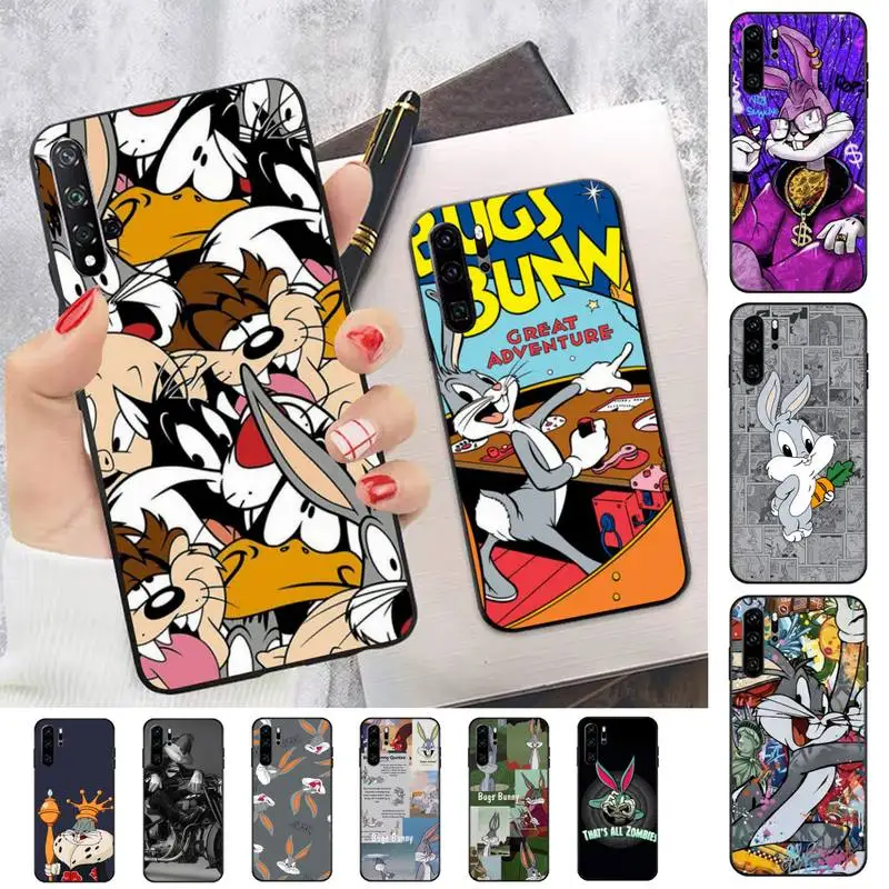 

FHNBLJ Funny Cute Rabbit Wolf dog Cartoon Phone Case for Huawei P30 40 20 10 8 9 lite pro plus Psmart2019