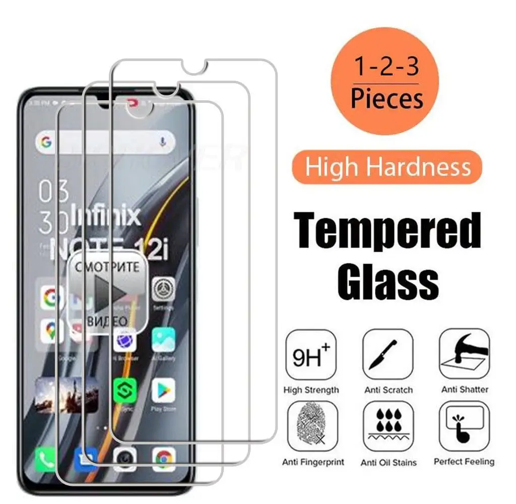 

Для Infinix Note 12i Note12i X6819 6,82 "2022 закаленное стекло, Защитное стекло для Infinix Note 12i, Защитная пленка для экрана