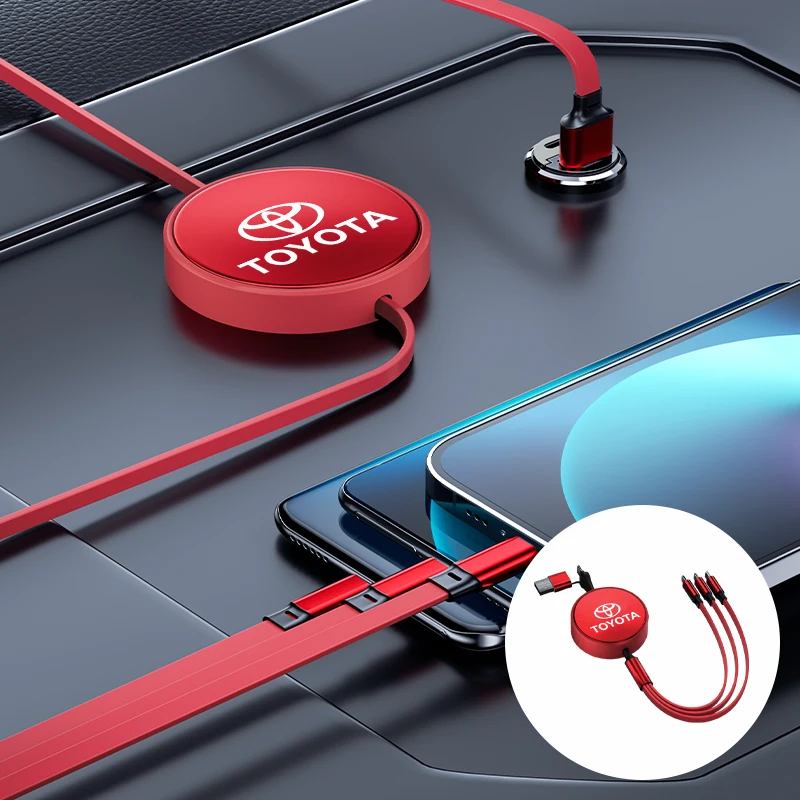 USB-кабель 3 в 1 для быстрой зарядки и передачи данных с логотипом автомобиля