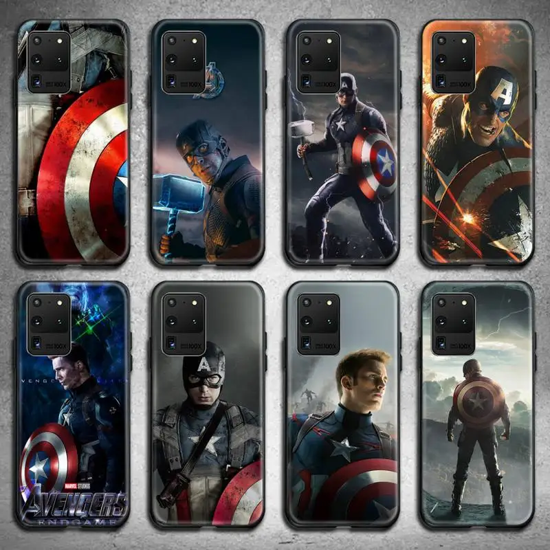 

Marvel Captain America Phone Case For Samsung Galaxy S21 Plus Ultra S20 FE M11 S8 S9 plus S10 5G lite 2020