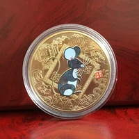 110pc year of the rat commemorative coin chinese zodiac souvenir challenge collectible coins collection art craft gift ornament
