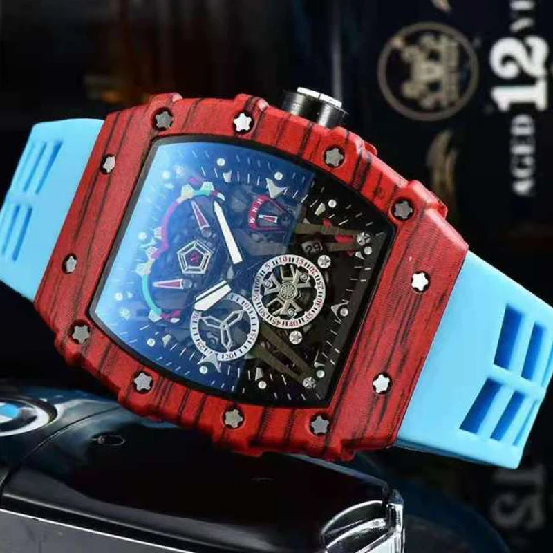 

Роскошные Силиконовые кварцевые часы 2022, мужские спортивные дизайнерские часы