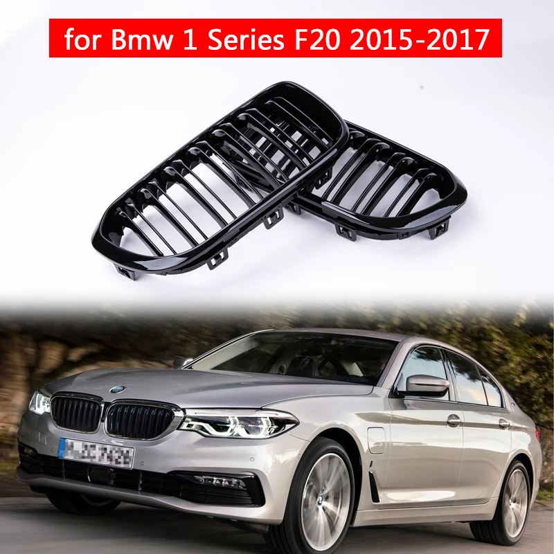 

Передняя решетка для автомобиля, гоночная решетка для Bmw 1 серии F20 2015-2017, автомобильный Стайлинг, двойная решетка из АБС-пластика, автомобиль...