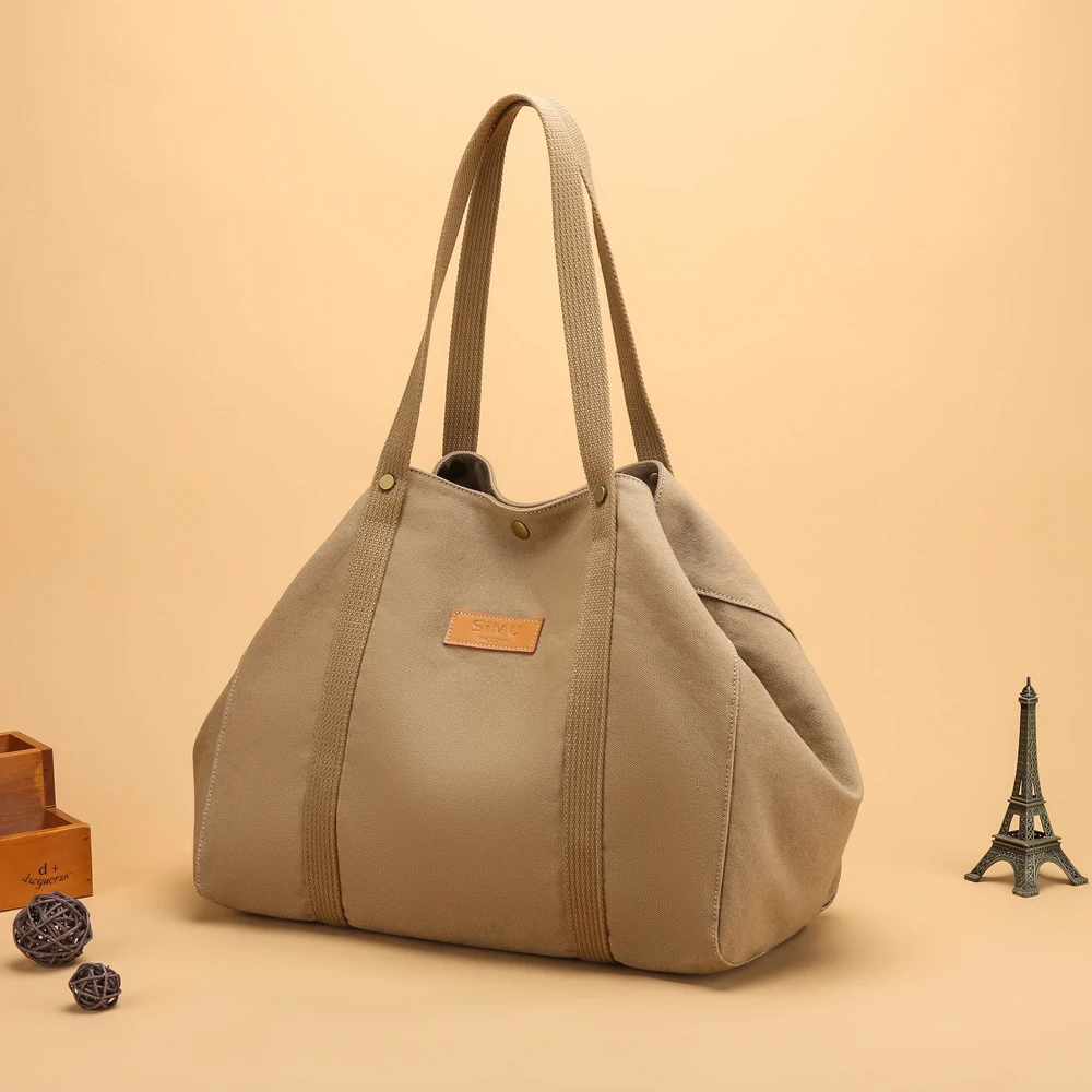 

Повседневная холщовая вместительная сумка-тоут, женские сумки, Дизайнерские однотонные сумки через плечо, роскошный женский кошелек