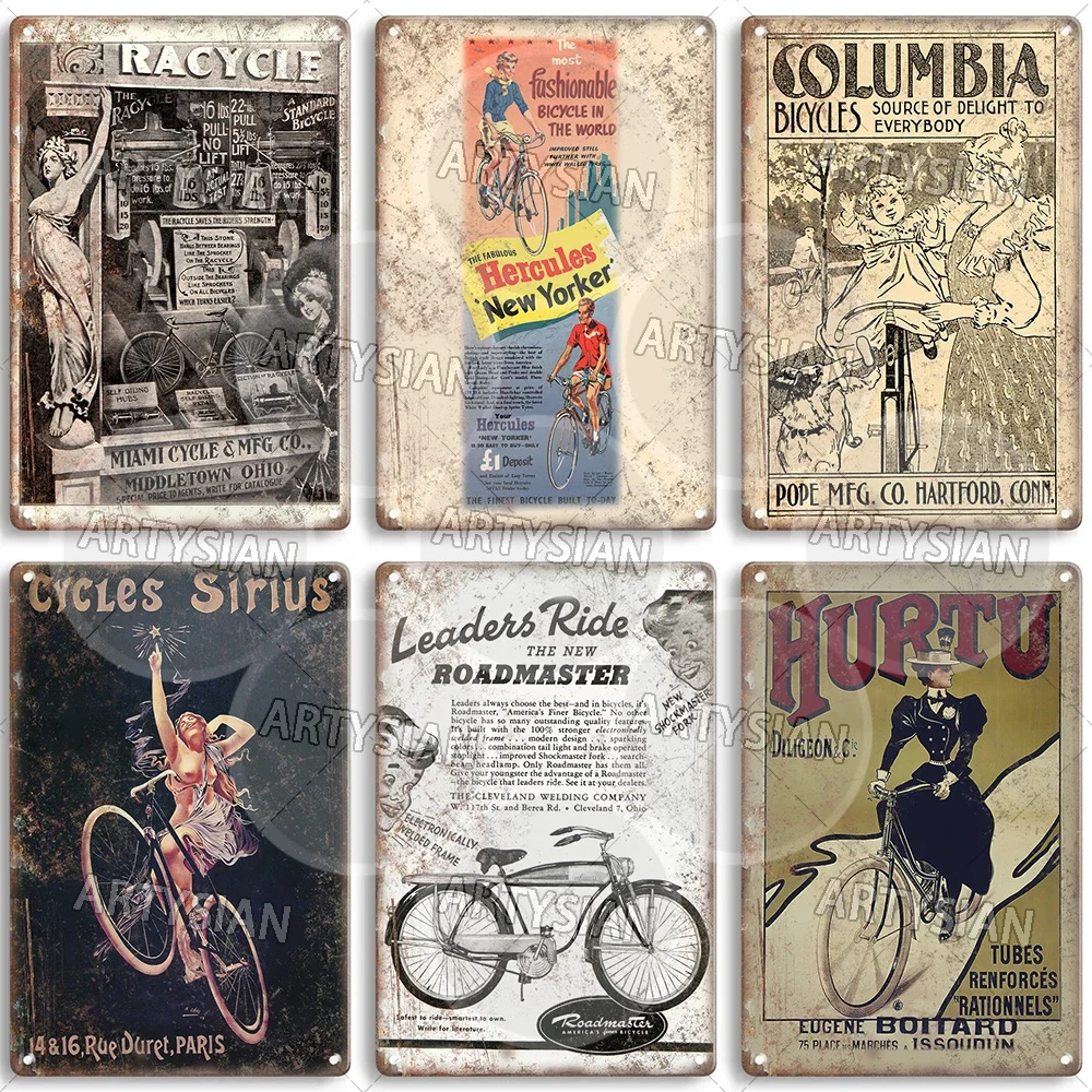 Винтажный велосипедный металлический знак велосипедные рекламные таблички