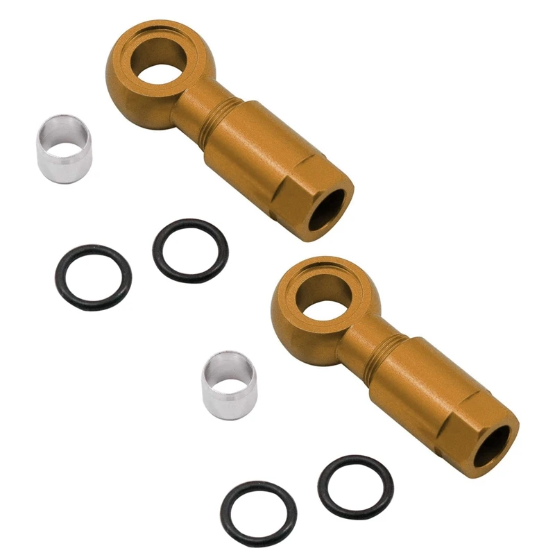 

2X Bicycle Hydraulic Disc Brake Hose Needle Olive Head For Shimano SLX XT XTR Cycling Brake Accessories Gold