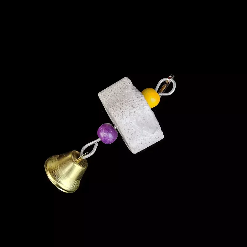 

Stone Mineral for Parrot Pet Supplies Bird Cage Toy Grinding Stone Flower Shape Hang Style Parakeet Toy