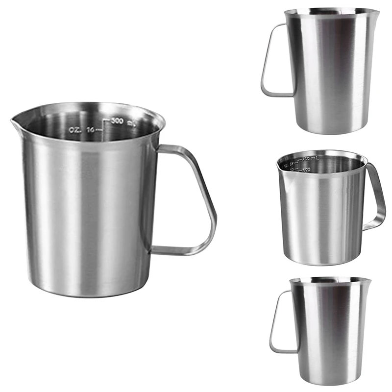 

Stainless Steel Measuring Cup Mug Mixing Resin Kitchen Jug Pour Spout