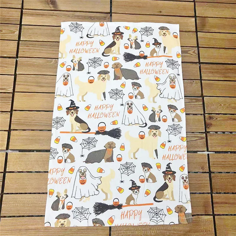 

Absorbent Kitchen Tea Towels Napkin Dish Towel Cotton Face Hand Towel Wine Coffee Printed Kitchen Wiping Cleaning Cloth 65x40cm