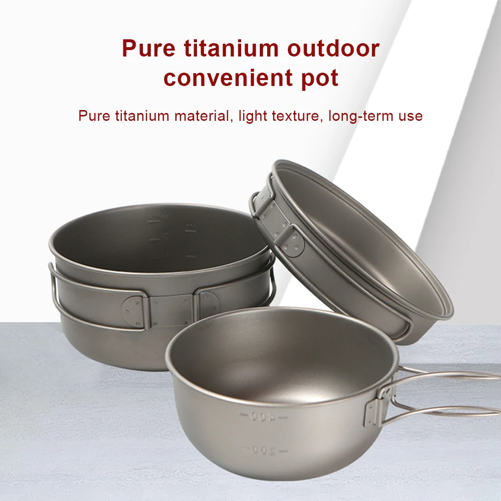 

Portable Cookware Pot Tableware Utensils Camping Backpacking Hiking Traveling Trekking BBQ Sporting Supplies 1000ML