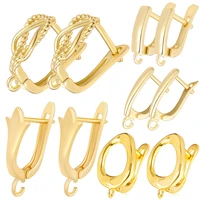 juya women earrings accessories 4 8pcslot 18k gold silver plated shvenzy ear wire fixture fastener bale diy earring hooks clasp