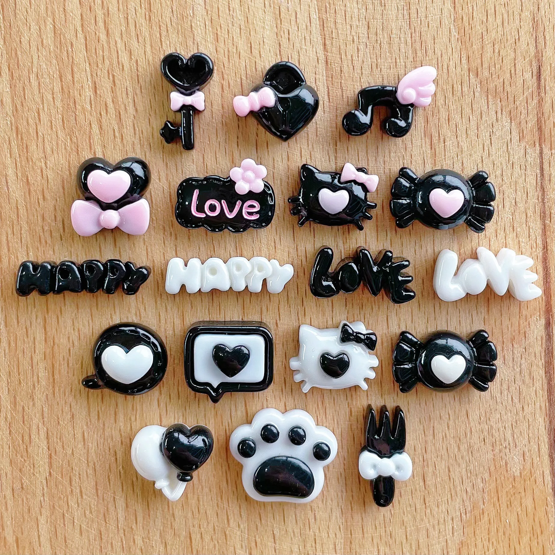 10 шт. черный розовый карандаш капсула череп галстук-бабочка таблетки конфеты