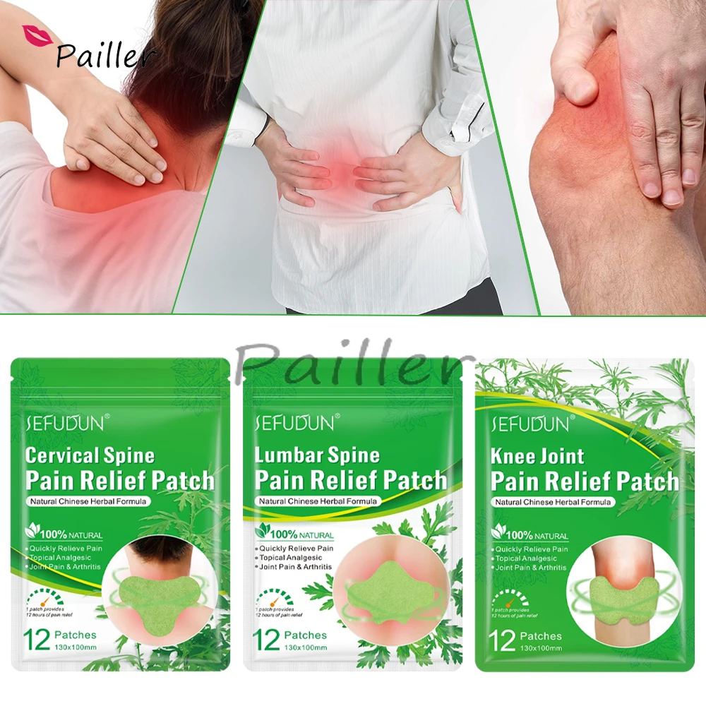 

12pcs Knee Neck Waist Joint Pain Relief Patch Natural Ingredients Wormwood Sports Injuries Convenient for Rheumatic Diseases