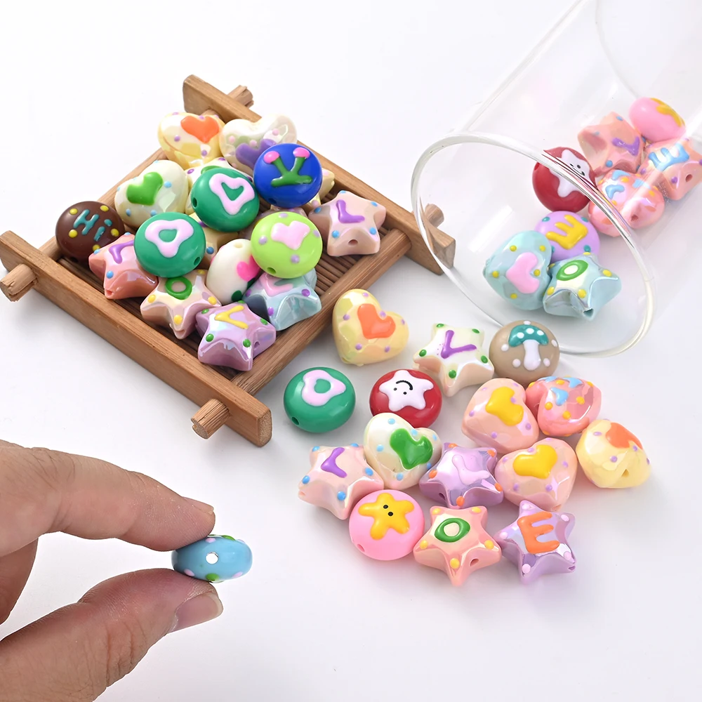 Акриловые бусины для рукоделия 10 шт