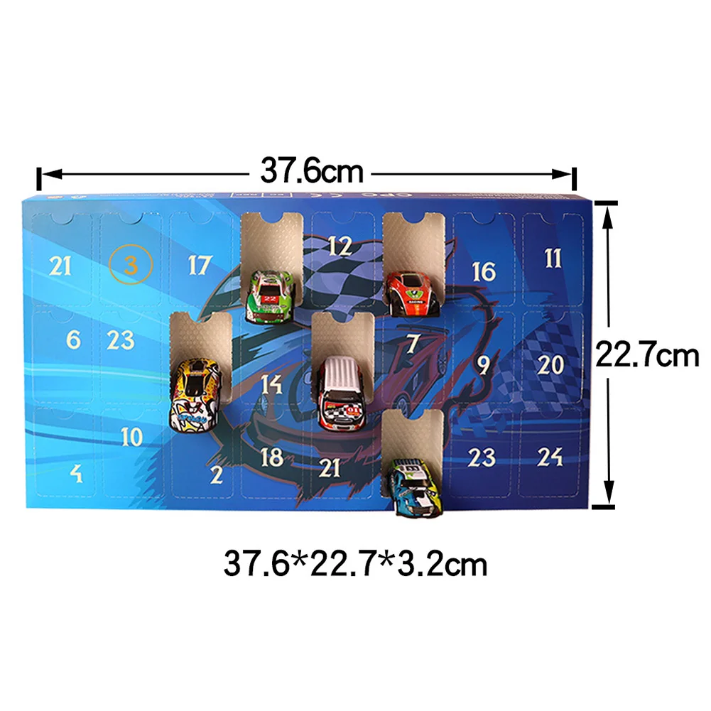 Адвент-календарь на 2024 год автомобильные игрушки 24-дневный рождественский