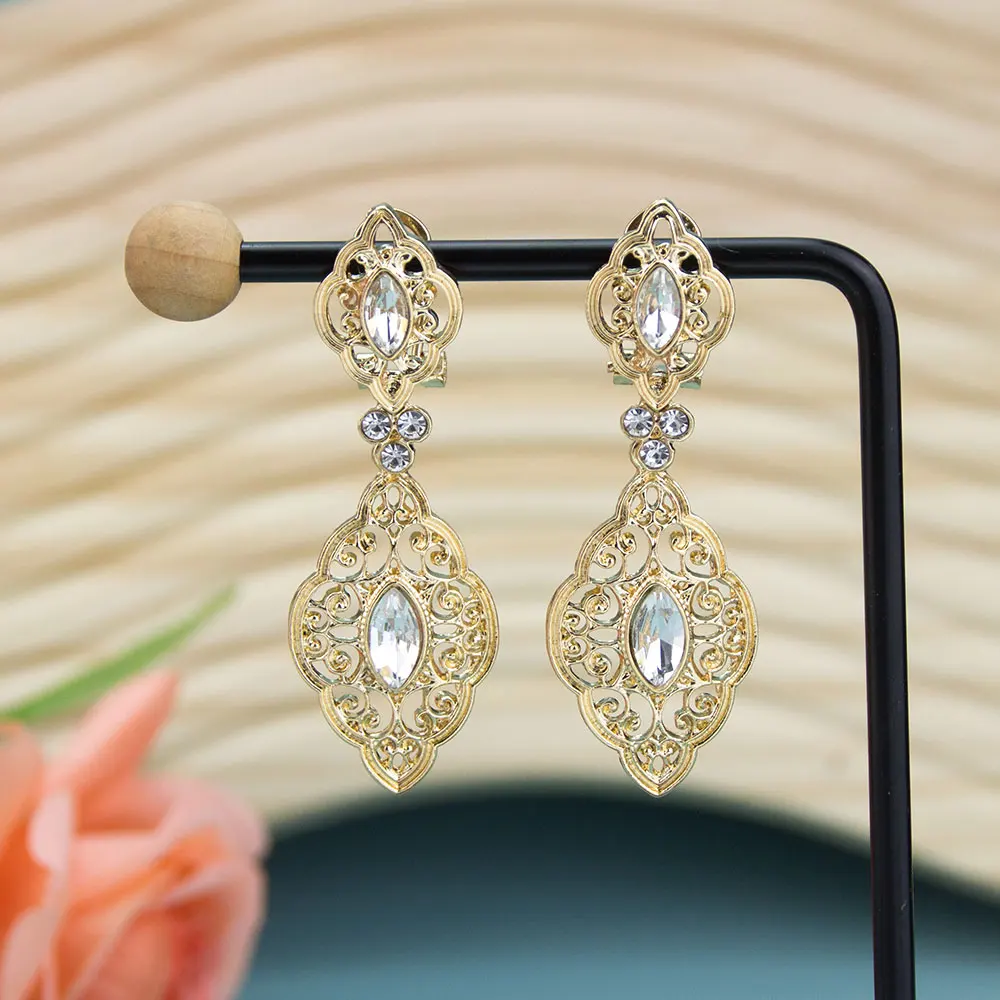 Neovisson женские серьги арабески золотого цвета Алжир свадебные украшения кристалл