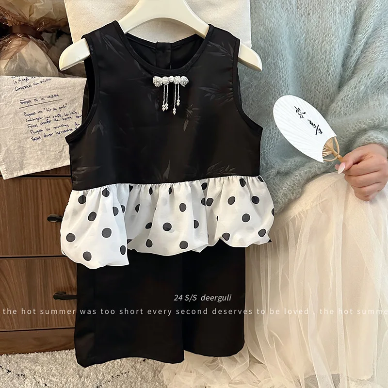 Детские летние комплекты для девочек новинка детская одежда топы без рукавов