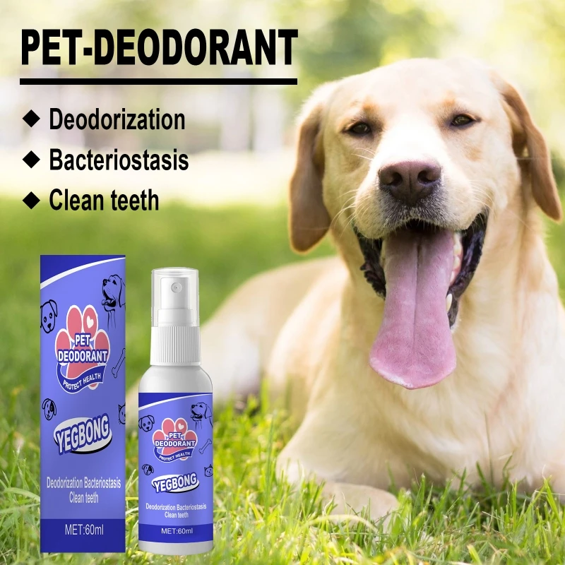 

60ml Pets Dog Teeth Cleaning Whitening Spray Teeth Cleaning Spray Dogs Cats Natural Plants Tartar Remover Tool