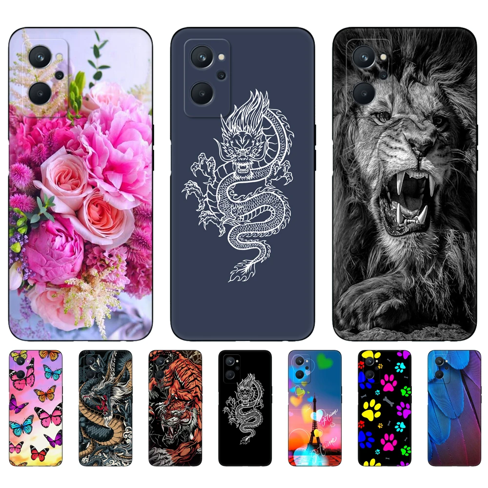 

Чехол для Realme 9i 6,6 дюйма, Мягкая силиконовая задняя крышка для OPPO Realme 9i 9 i RMX3491, глобальная искусственная кожа, чехол, бампер, чехол