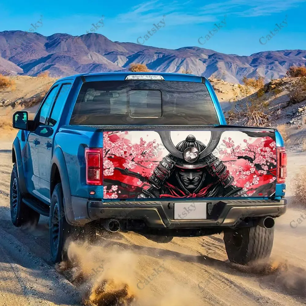 Наклейка на багажник автомобиля с принтом сакуры самурая защитная виниловая