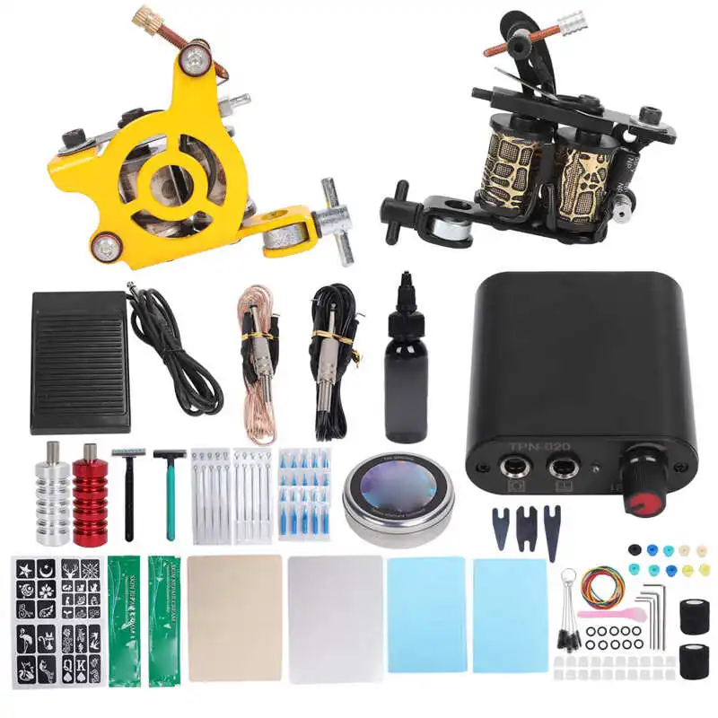 

8 Wraps Tattoo Coil Machine Double Tattoo Coil Machine Kit Liner Shader for Tattoo Artists for Tattoo Shop
