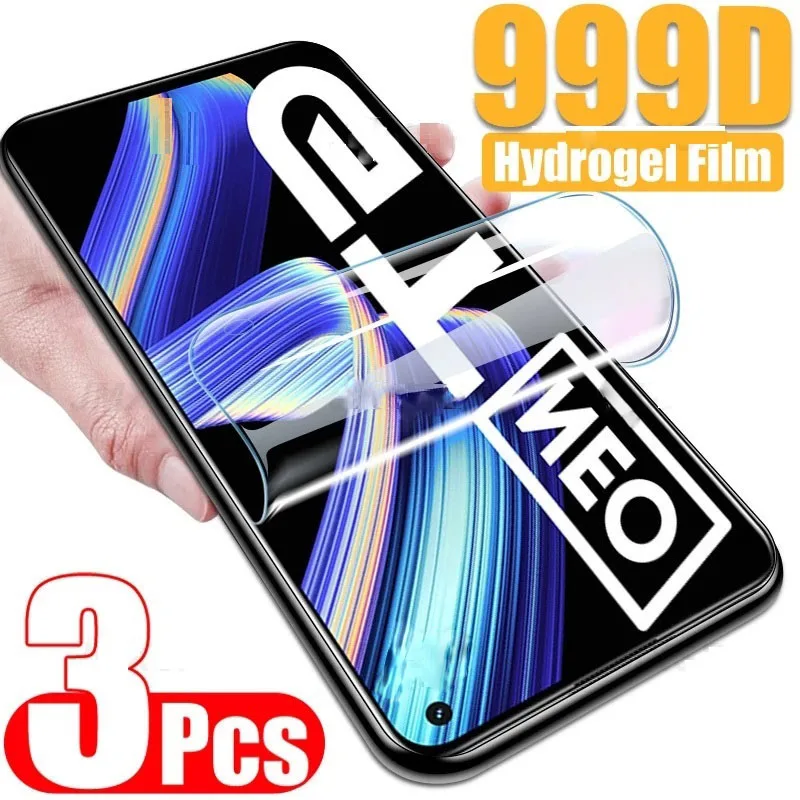 

3PCS Hydrogel Film For Realme GT2 Pro GT Neo 2 2T 3 3T Master High Definition Screen Protector Film for Realme GT Seri