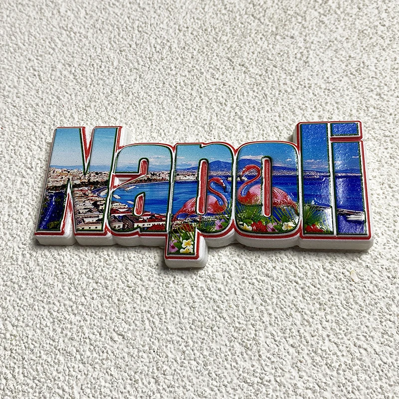 Naples i Travel Souvenirs Home Decor Items Collection Arts and Crafts Gifts Alphabet Flamingos 3D stereo Fridge magnets