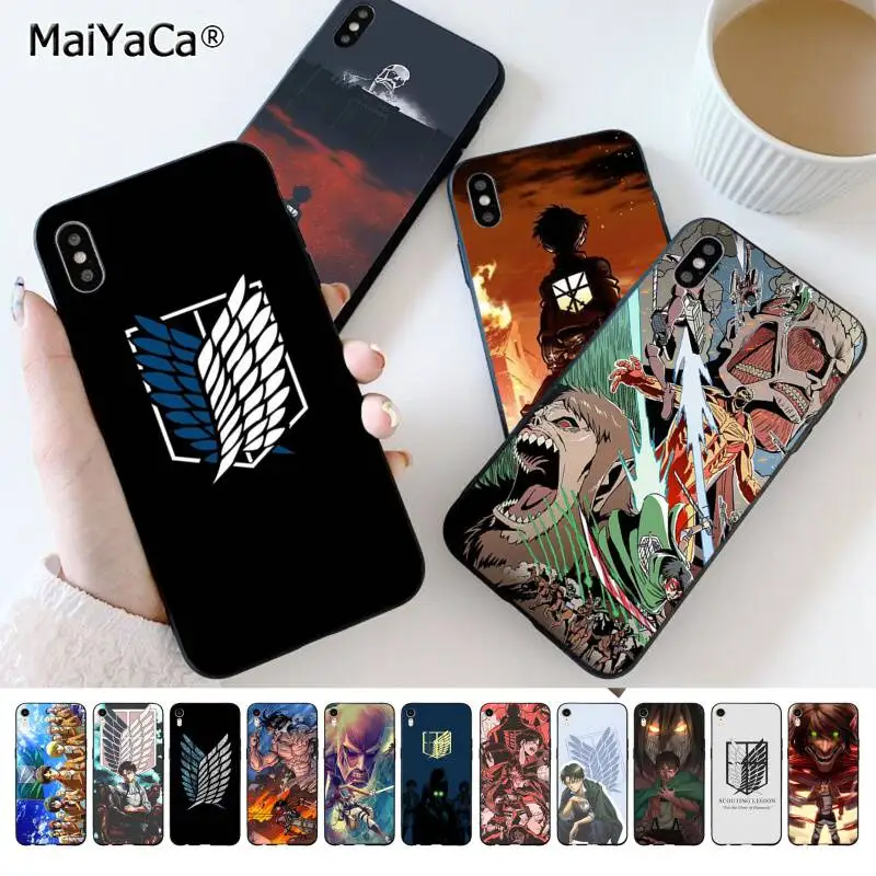

MaiYaCa Anime Japanese attack on Titan Phone Case for iphone 13 12pro max SE 2020 11 pro XS MAX 8 7 6 6S Plus X 5 5S SE XR case