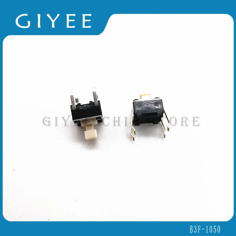 

10PCS/lot Japan B3F-1050 touch switch 6*6*7.3 square head button micro-movement straight plug 4 feet